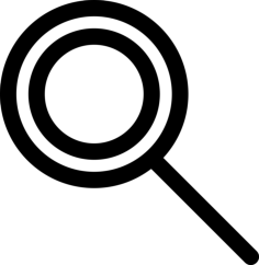 Magnifying Glass Search Button Simple Line Art Svg, Free Vectors File